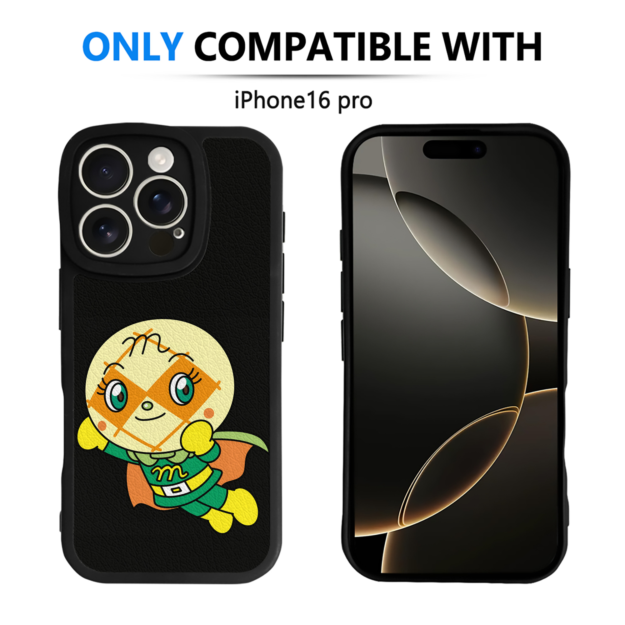（画像用） アンパンマン Anpanman 【iPhone 16シリーズ対応】シリコンスマホケース（レザー調） 材質：シリコン